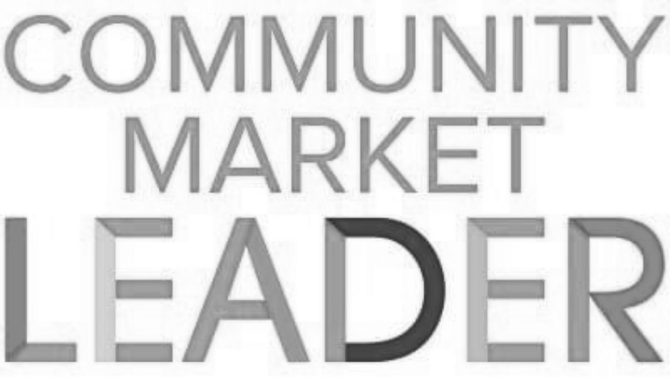 Community Market Leader Logo - Black & White