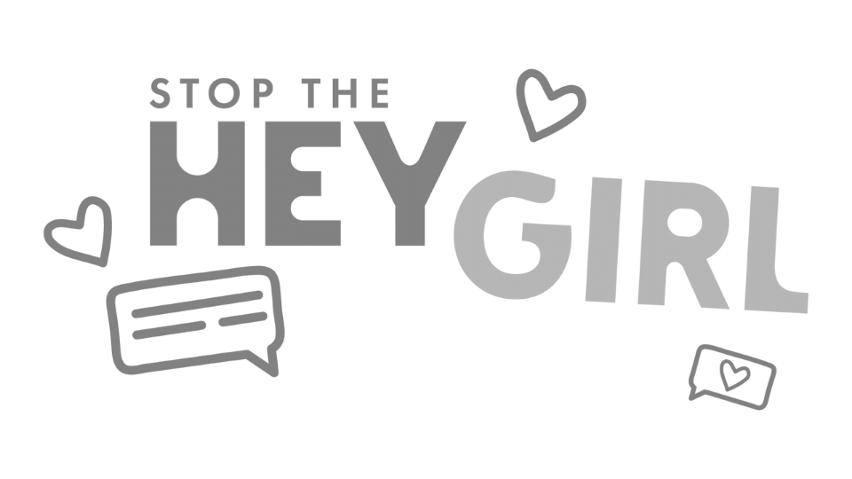 Stop The Hey Girl Logo - Black & White